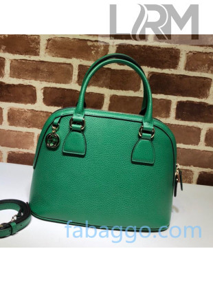 Gucci Leather Top Handle Bag 449662 Green 2020