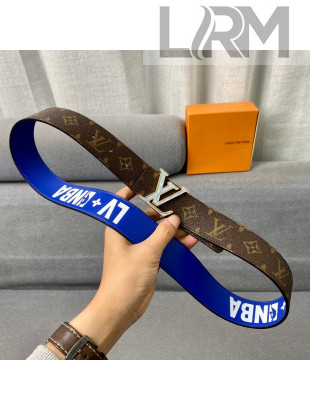 Louis Vuitton LV x NBA Reversible Belt 4cm with LV Buckle Monogram Canvas/Gold 2021