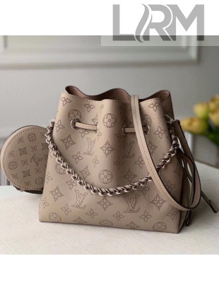 Louis Vuitton Mahina Monogram Perforated Bella Bucket Bag M57068 Galet Grey 2021