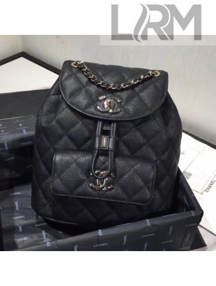 Chanel Grained Calfskin Backpack AS1371 Black 2020