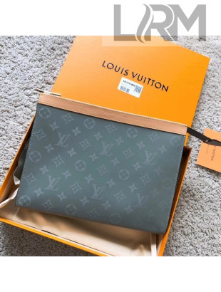 Louis Vuitton Monogram Titanium Canvas Pochette Voyage MM Bag 2018