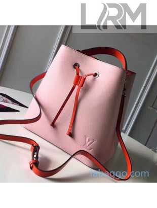 Louis Vuitton NeoNoe MM Epi Leather Bucket Bag M54369 Pink/Red 2020