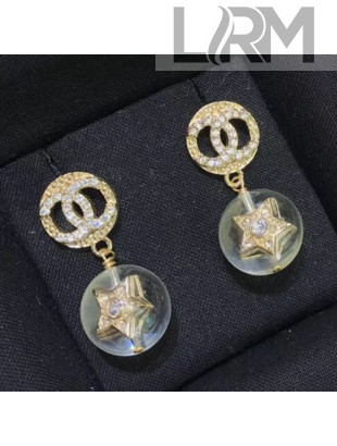 Chanel Resin CC Short Tassel Earrings AB2554 2019