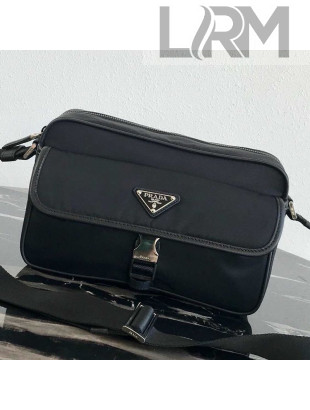 Prada Nylon and Saffiano Leather Shoulder Bag 2VH074 2019