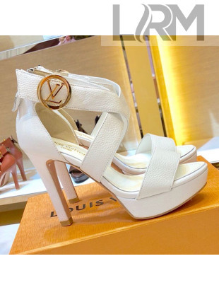 Louis Vuitton Horizon LV Circle Platform High-Heel Sandal White 2019