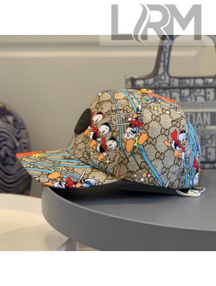 Gucci x Disney Donald Duck GG Canvas Baseball Hat Beige 2020