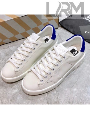 Golden Goose Purestar White Calfskin Sneaker Blue 2021 35