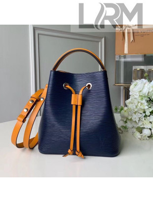 Louis Vuitton NéoNoé BB Epi Leather Bucket Bag M53610 Indigo Blue/Yellow 2020