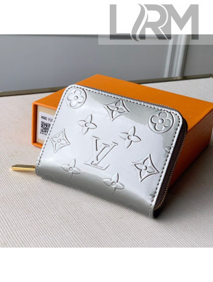 Louis Vuitton Zippy Coin Purse in Monogram Patent Calfskin M60067 Silver 2020