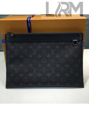 Louis Vuitton Discovery Pochette Monogram Canvas Pouch M62291 All Black 2019