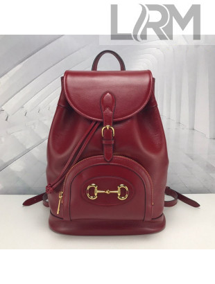 Gucci Horsebit 1955 Leather Backpack ‎620849 Red 2020