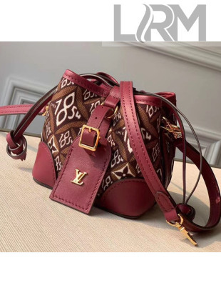 Louis Vuitton Monogram Print Canvas Mini Bucket Bag M69973 Burgundy 2020