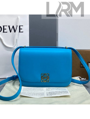 Loewe Small Goya bag in silk calfskin Cyan Blue 2021