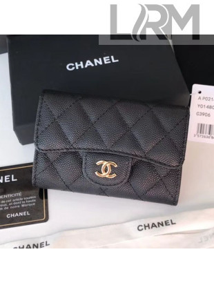 Chanel Grained Leather Classic Card Holder AP0214 Black 2019