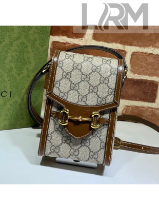 Gucci Horsebit 1955 GG Canvas Mini Bag 625615 Beige 2020