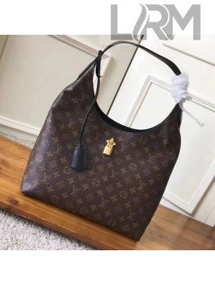 Louis Vuitton Monogram Canvas Flower Hobo Bag M43545 Noir 20018