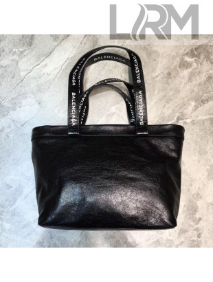 Balenciaga Mini Logo Handle Shopping Tote Black/White 2020