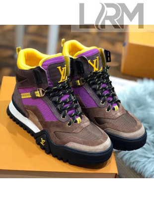 Louis Vuitton High-top Sneakers in Mesh and Suede Patchwork Purple 2019 (For Women and Men)