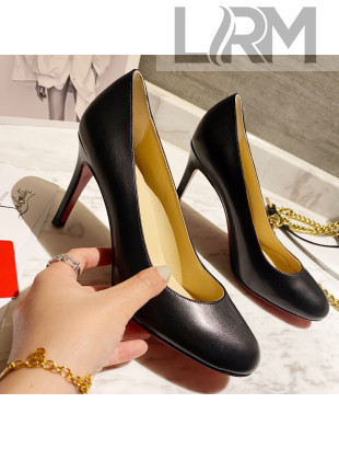 Christian Louboutin Calfskin Round-toe Pumps 8cm Black 2021