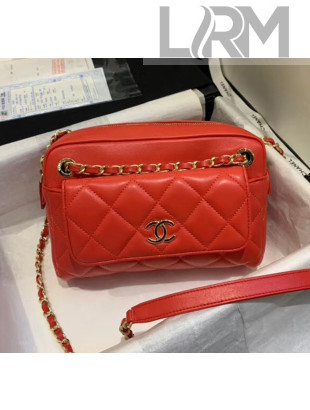 Chanel Small Camera Case in Lambskin AS1367 Red 2020