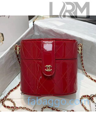 Chanel Patent Calfskin Large Clutch with Chain AP1616 Red 2020