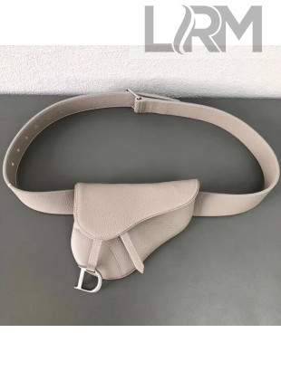 Dior Saddle Belt Bag in Grained Calfskin Grey 2019