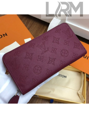 Louis Vuitton Perforated Monogram Calfskin Long Zippy Wallet M58428 Burgundy 2019