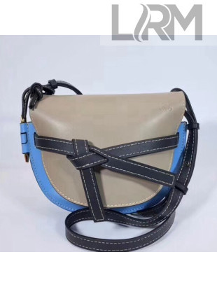 Loewe Small Gate Bag in Calfskin Gray/Blue/Black 2018