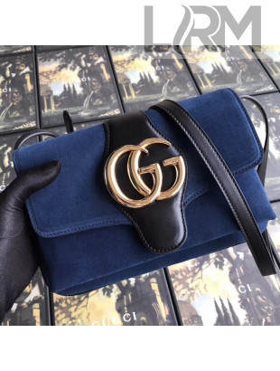 Gucci Suede Arli Small Shoulder Bag 550129 Blue 2018