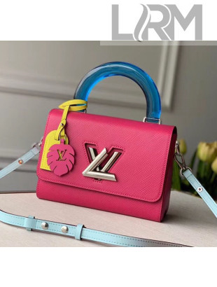 Louis Vuitton Epi Leather Twist MM Bag With Plexiglass Handle M56131 Pink 2020