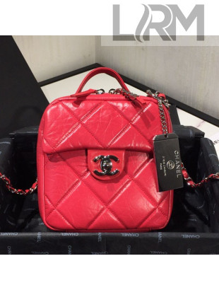 Chanel Quilted Vintage Leather Camera Case Bag AS1323 Red 2020