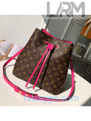 Louis Vuitton Neonoe MM Bucket Bag M43570 Monogram Canvas/Hot Pink 2020