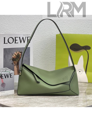 Loewe Puzzle Hobo Bag in Nappa Calfskin Avocado Green 2021