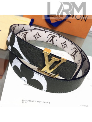 Louis Vuitton Giant Monogram LV Iconic 30mm Reversible Belt M0151U Khaki Green/Gold 2019