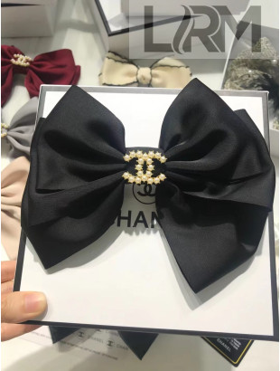 Chanel Bow Headband Hair Accessory Black 2021 18