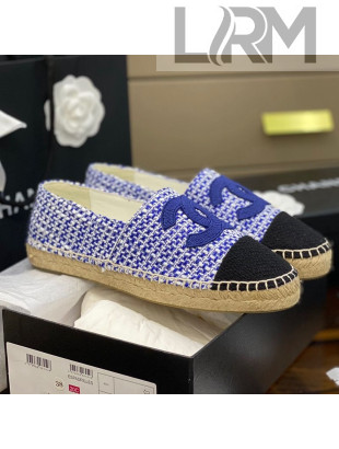 Chanel Embroidered CC Tweed Espadrilles Purple 2021 28