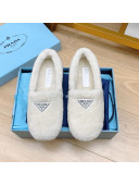 Prada Shearling Loafers White 2021 111865