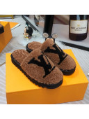 Louis Vuitton Shearling Flat Mules Brown 2021 111758