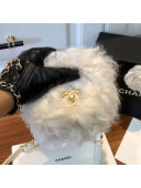 Chanel Shearling Mini Flap Bag AS2885 White 2021