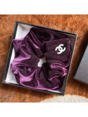 Chanel Velvet Hair Ring Purple 2021 73