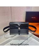  Prada Re-Nylon and Leather Shoulder Bag 2VD044 Black 2023