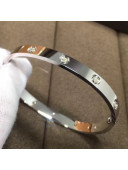 Cartier White Gold Nologo Love Bracelet with Diamonds, Classic 04