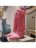 Balenciaga Knit Mid-Half Boots 9cm Pink 2021 32