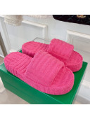 Bottega Veneta Resort Sponge Towel Slides Sandals Pink 2022 032178