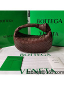 Bottega Veneta Mini BV Jodie Hobo Bag in Woven Lambskin Fondant Brown 2021