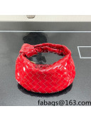 Bottega Veneta Mini Jodie Hobo Bag in Patent Leather Chili Red 2022 651876 