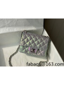 Chanel Iridescent Lambskin Square Mini Bag A35200 Silver 2021 30