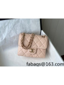 Chanel Calfskin Mini Sqaure Flap Bag AS2468 Light Pink 2021 TOP