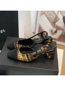 Chanel Slingback Pumps 6.5cm G31318 Black/Gold 2022 06