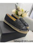 Chanel Braided Fabric Espadrilles G29762 Black 2022